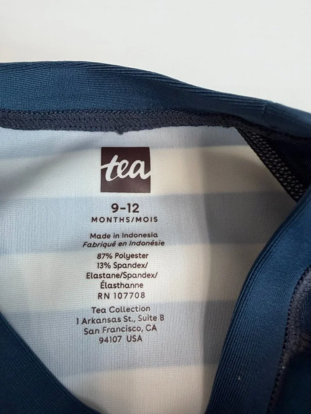 Tea Rash Guard Baby 12 Month Stripe UPF Beach Pool Swim Shirt Play Party Core Ne